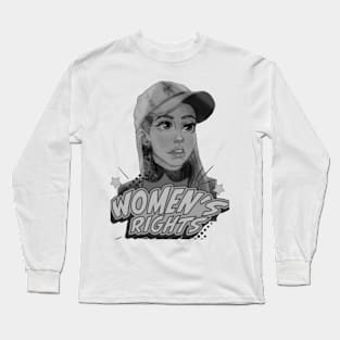 Womens rights black and white Long Sleeve T-Shirt